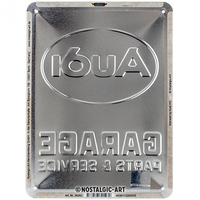 Blechschild Audi Garage klein 3